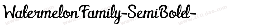 WatermelonFamily-SemiBold字体转换