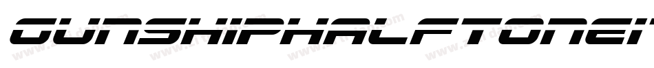 GunshipHalftoneItalicItalic-Km0X字体转换