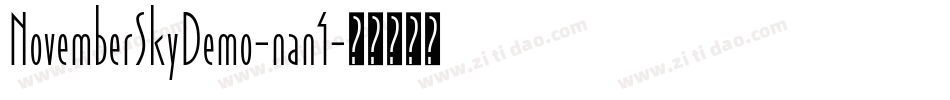 NovemberSkyDemo-nan4字体转换