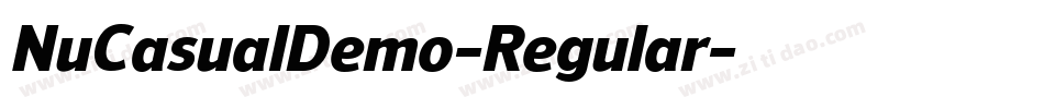 NuCasualDemo-Regular字体转换