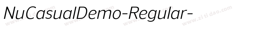 NuCasualDemo-Regular字体转换