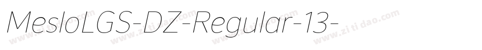 MesloLGS-DZ-Regular-13字体转换