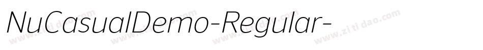 NuCasualDemo-Regular字体转换