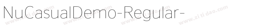 NuCasualDemo-Regular字体转换