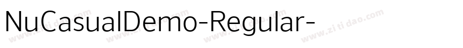 NuCasualDemo-Regular字体转换