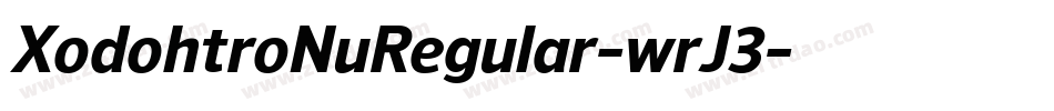 XodohtroNuRegular-wrJ3字体转换