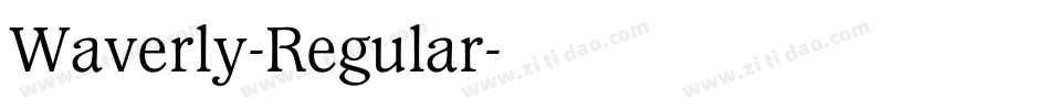 Waverly-Regular字体转换