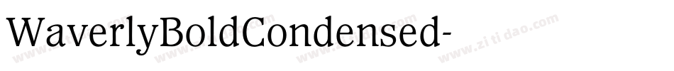 WaverlyBoldCondensed字体转换