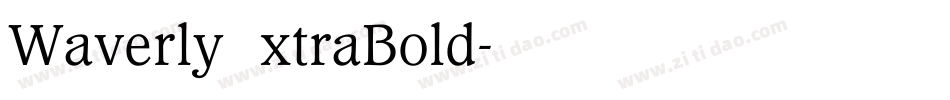 WaverlyExtraBold字体转换