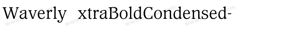 WaverlyExtraBoldCondensed字体转换