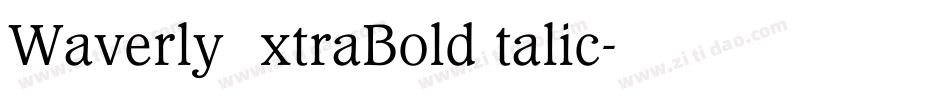 WaverlyExtraBoldItalic字体转换