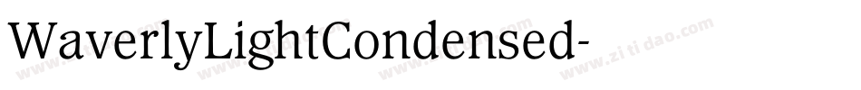 WaverlyLightCondensed字体转换