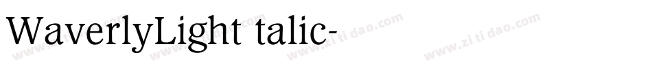 WaverlyLightItalic字体转换