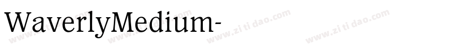 WaverlyMedium字体转换