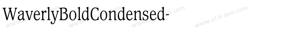 WaverlyBoldCondensed字体转换