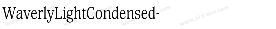 WaverlyLightCondensed字体转换