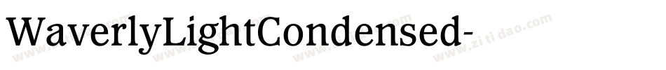 WaverlyLightCondensed字体转换