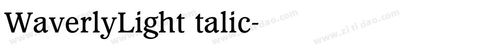 WaverlyLightItalic字体转换