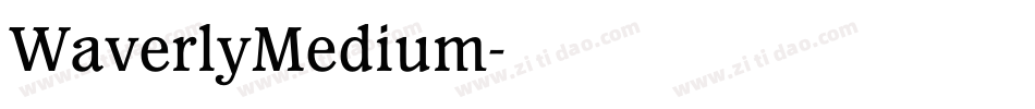 WaverlyMedium字体转换