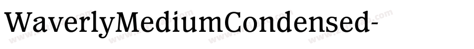 WaverlyMediumCondensed字体转换