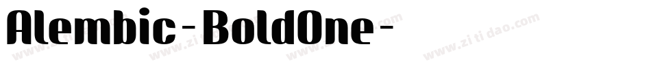 Alembic-BoldOne字体转换