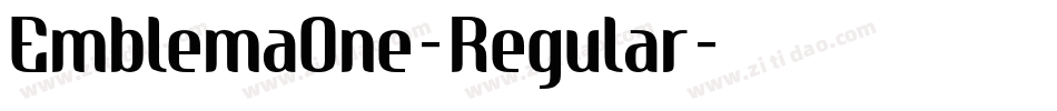 EmblemaOne-Regular字体转换
