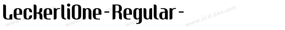 LeckerliOne-Regular字体转换