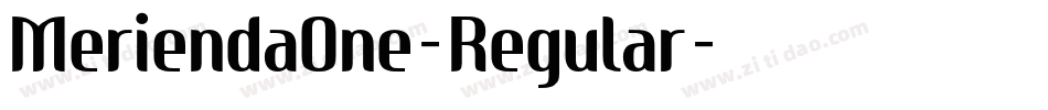 MeriendaOne-Regular字体转换