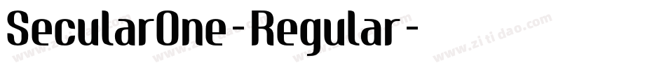 SecularOne-Regular字体转换