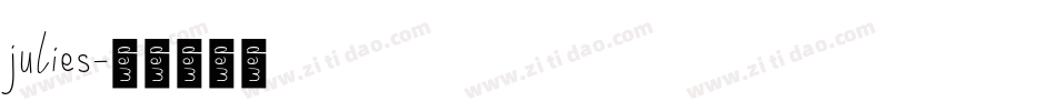 julies字体转换