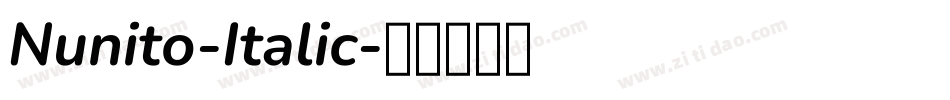 Nunito-Italic字体转换