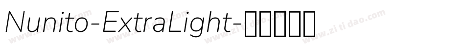 Nunito-ExtraLight字体转换