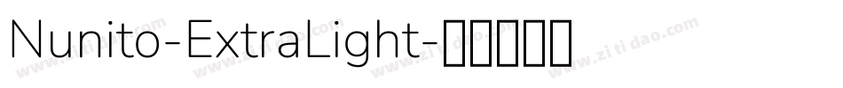 Nunito-ExtraLight字体转换