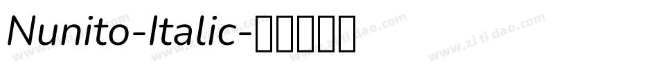 Nunito-Italic字体转换