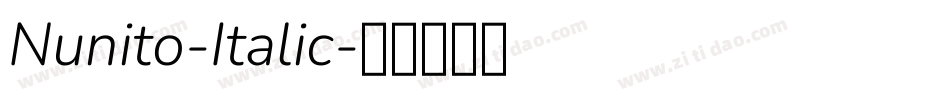 Nunito-Italic字体转换