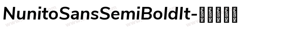 NunitoSansSemiBoldIt字体转换