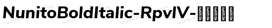 NunitoBoldItalic-RpvlV字体转换