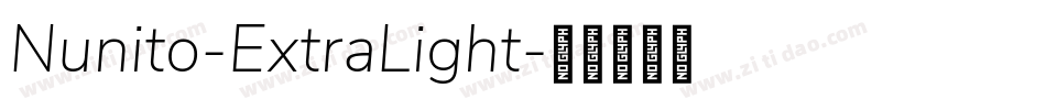 Nunito-ExtraLight字体转换