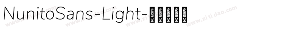 NunitoSans-Light字体转换
