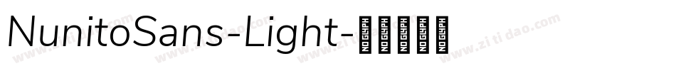 NunitoSans-Light字体转换