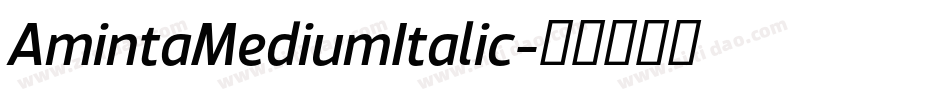 AmintaMediumItalic字体转换
