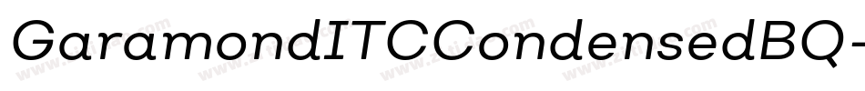 GaramondITCCondensedBQ-BookItalic字体转换