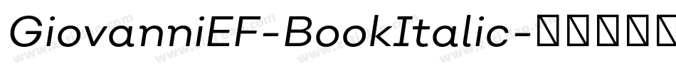 GiovanniEF-BookItalic字体转换