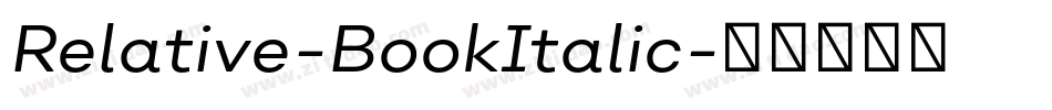 Relative-BookItalic字体转换