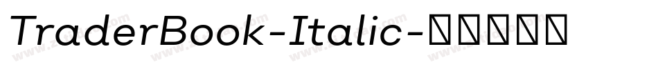 TraderBook-Italic字体转换