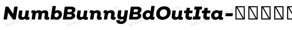 NumbBunnyBdOutIta字体转换