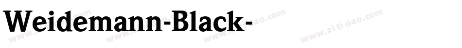 Weidemann-Black字体转换