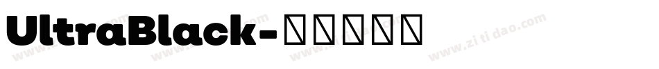 UltraBlack字体转换
