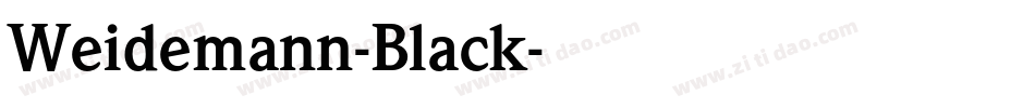 Weidemann-Black字体转换