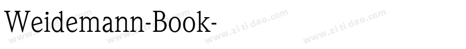 Weidemann-Book字体转换